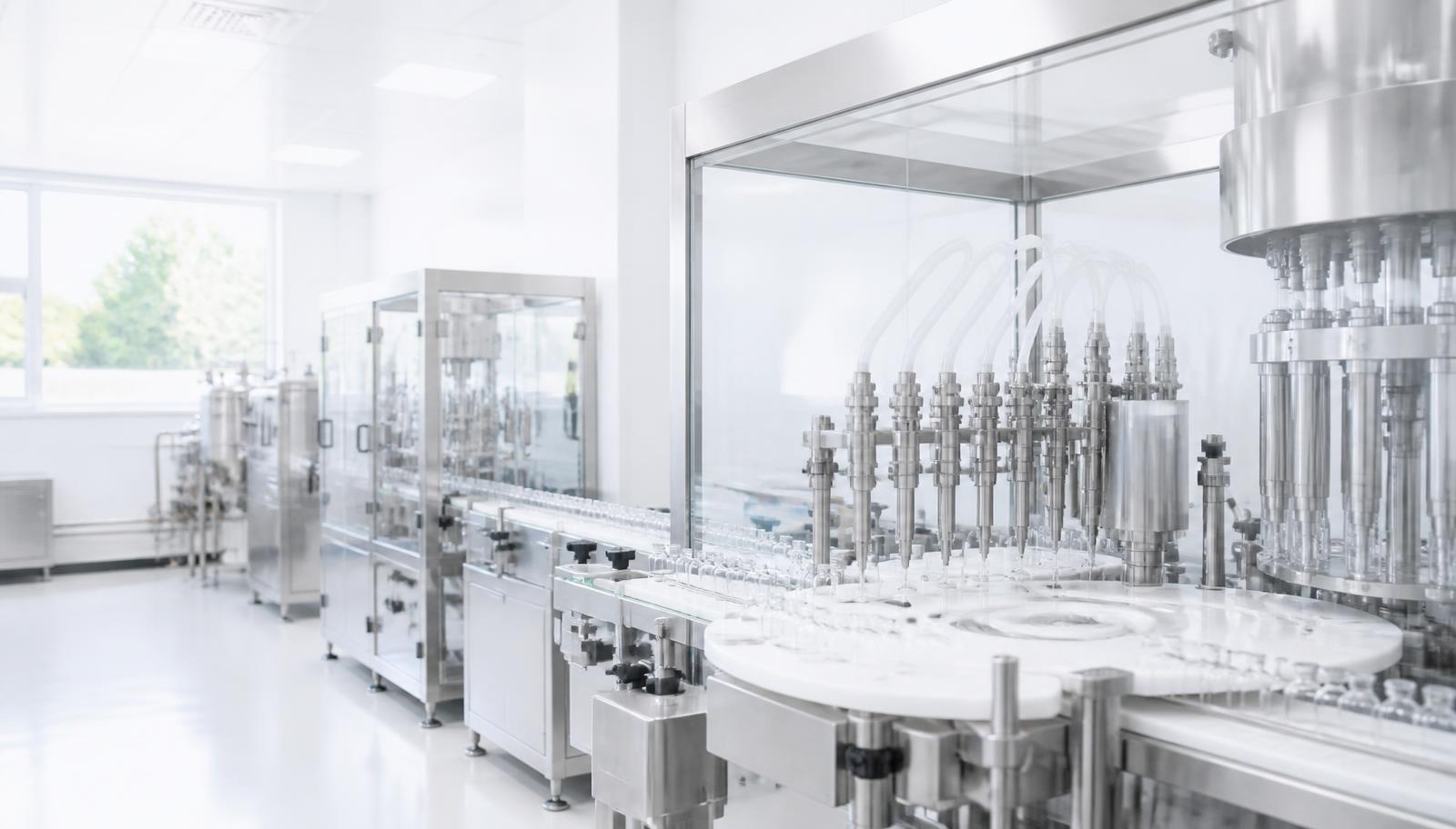 Sala limpa estéril de fabricação farmacêutica